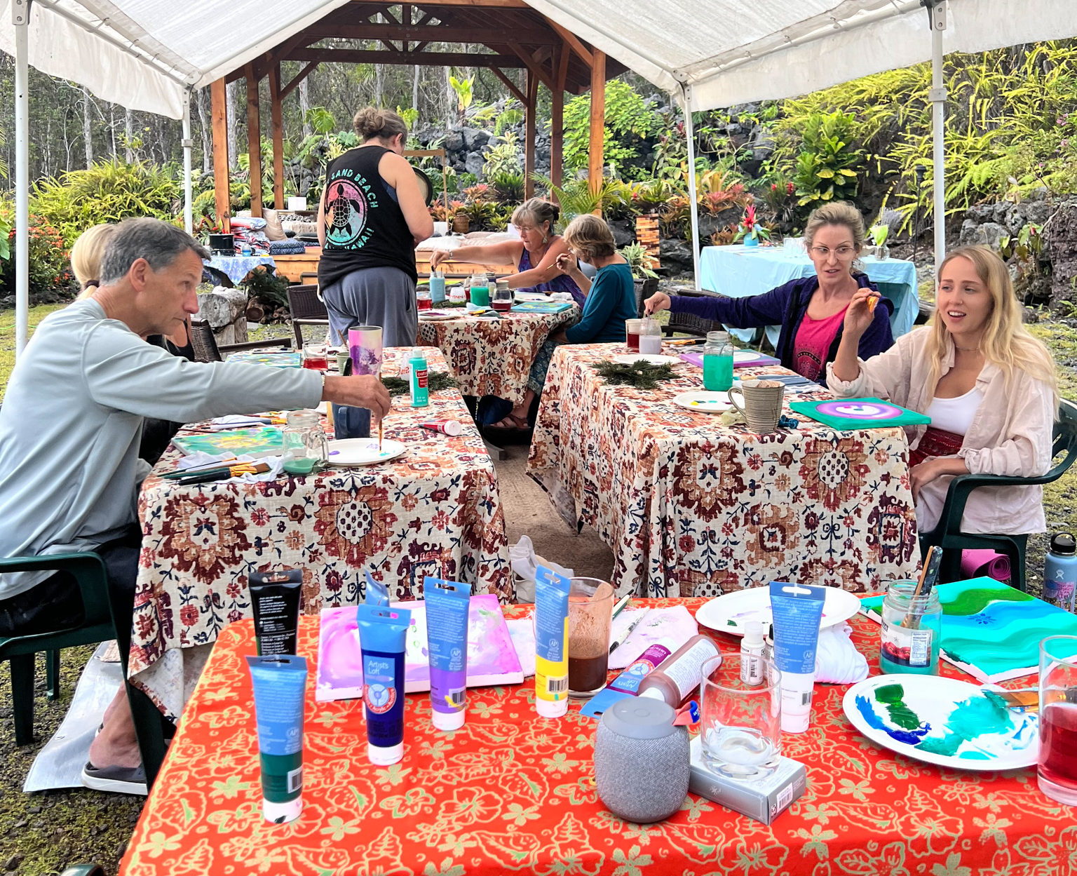 Botanical painting workshop at the Kona Cloud Forest Sanctuary