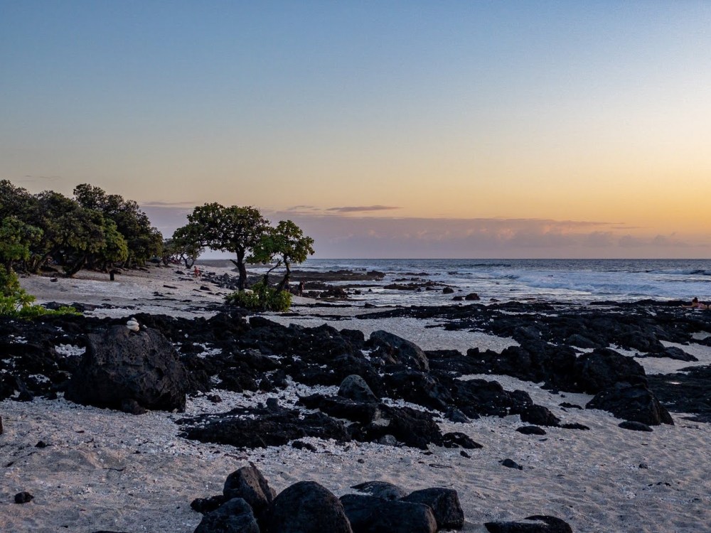 a rocky beach next to the ocean